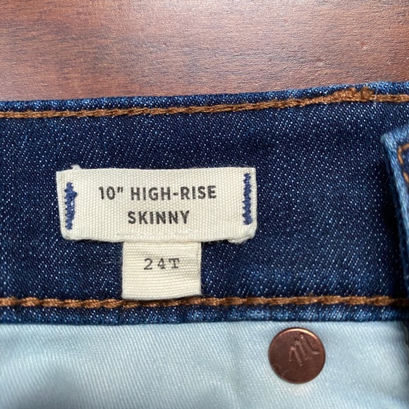 Madewell 10” High Rise Skinny 24T - Picture 3 of 6